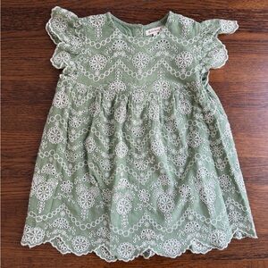 Baybala Green Eyelet Dress 4T